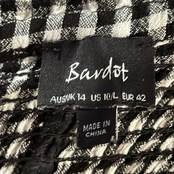 BARDOT Cindy Gingham Off the Shoulder Midi Dress - Picture 12 of 15